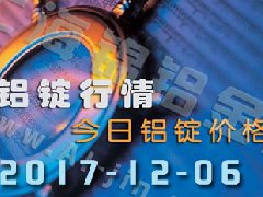 鋁錠行情：12月6日長(zhǎng)江各地區(qū)鋁錠價(jià)格市場(chǎng)行情