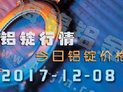 鋁錠行情：12月8日長(zhǎng)江各地區(qū)鋁錠價(jià)格市場(chǎng)行情